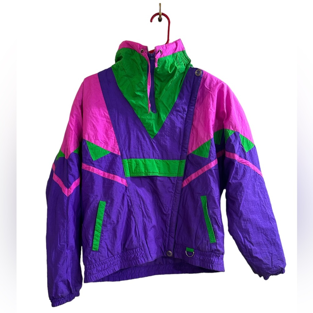 Retro Vintage Womens Y2K 80’s Parachute Jacket in Excellent Condition
